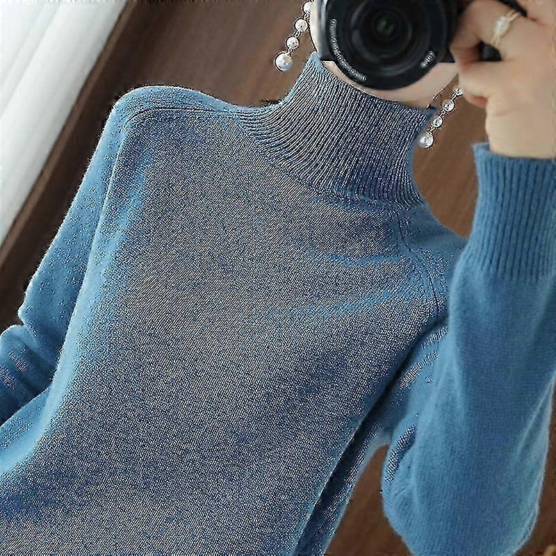 Turtleneck Pullover Høst / vinter Kasjmir Genser Kvinner Pure F74
