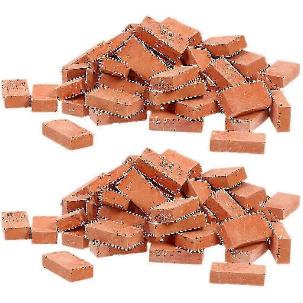 100pcs Mini Bricks Landscaping Miniature Bricks Models Small Bricks For Crafts Bricks Ornament