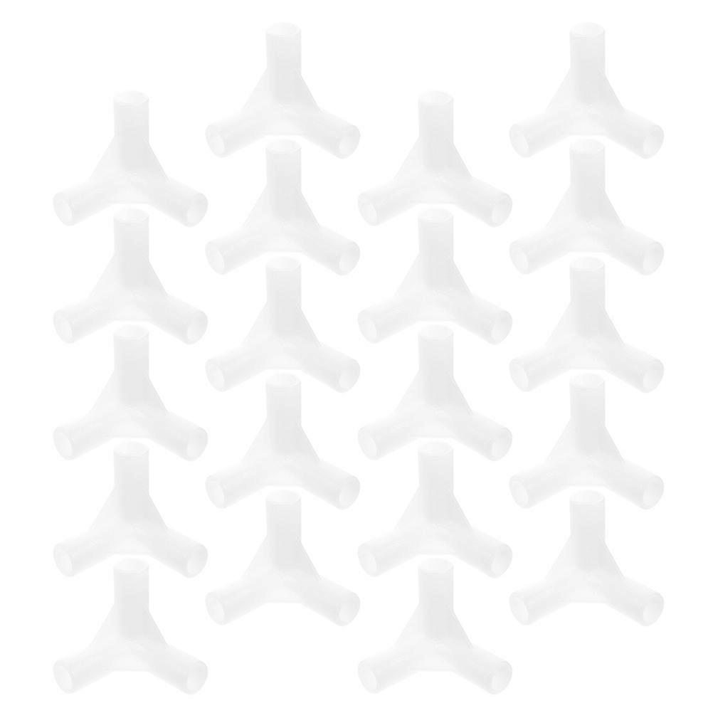 Plastic Tent Joints Connector Tent Pole Connector for Outdoor Use 25Pcs Three-Way Adapter