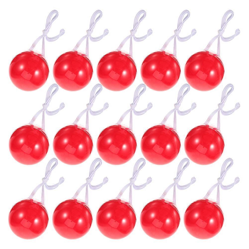 Glowing Red Clown Nose Plastic Nose for Stage Performance 15Pcs Set