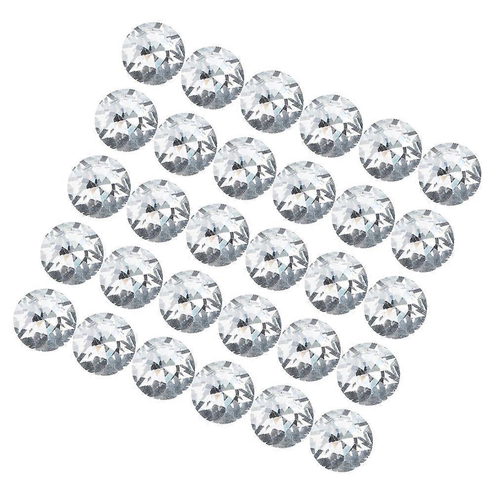 Rhinestone Soft Package Buttons Acrylic for Upholstery Decor 30Pcs Transparent