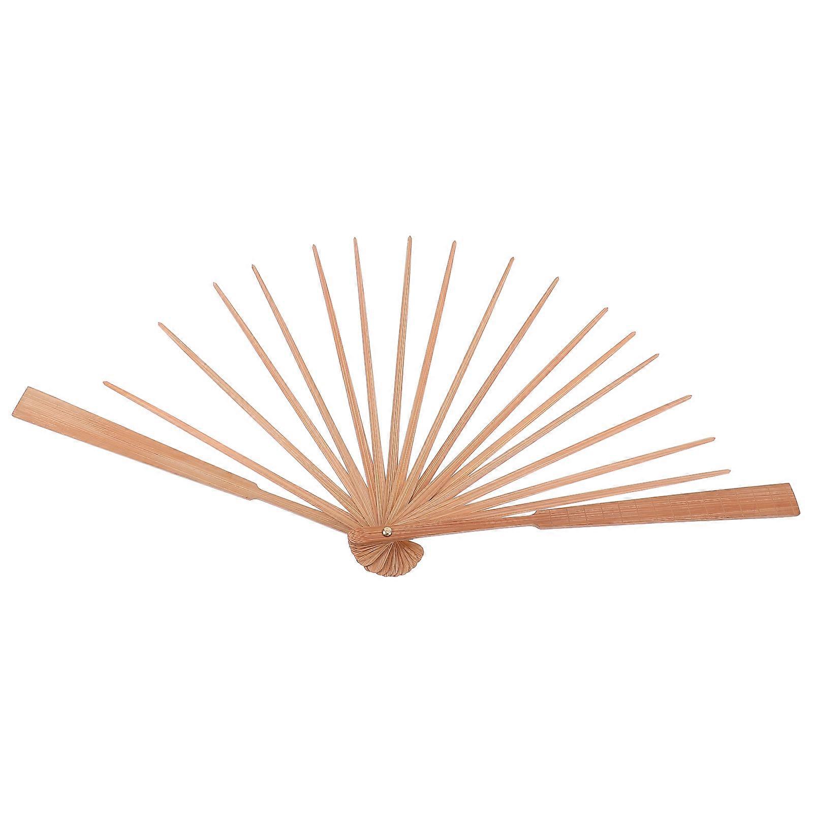Hand Fan Bamboo Folding Fan Frame in Khaki for DIY Use