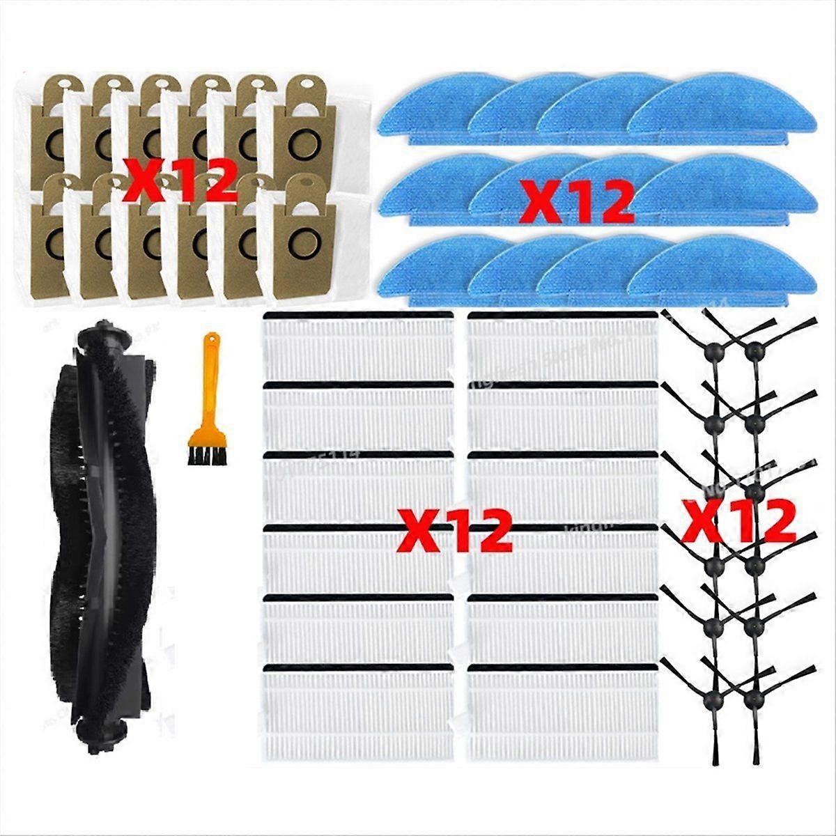 For Everybot Q3 Plus / Q3, AI300 PLUS Sweeper Main Side Brush Hepa Filter Mop Dust Bag Replacement