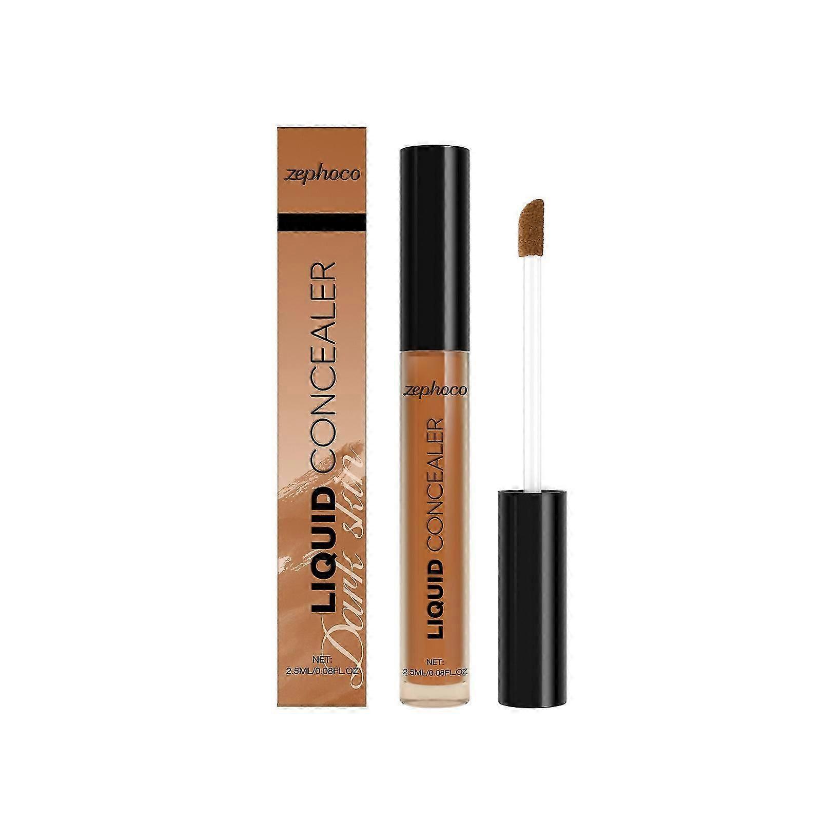 Zephoco Deep Flesh Color Liquid Concealer Natural Light Clothing Concealer Matte Clear Water Moisturizing Concealer