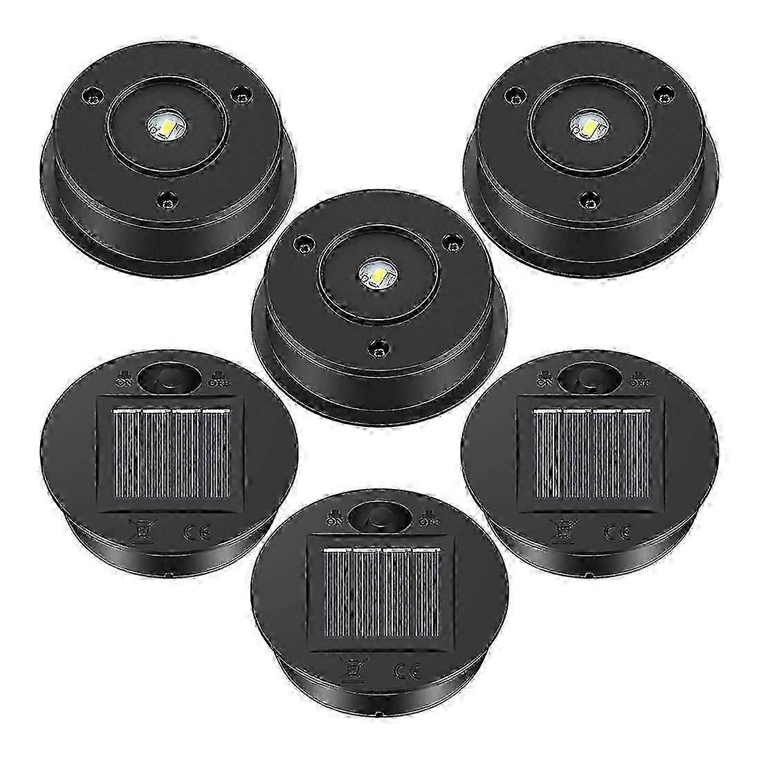 6 stk. solcellelamper til erstatning, topp 7 lumen solcellelyktdeler, LED-solcellepanellyktlokklys f