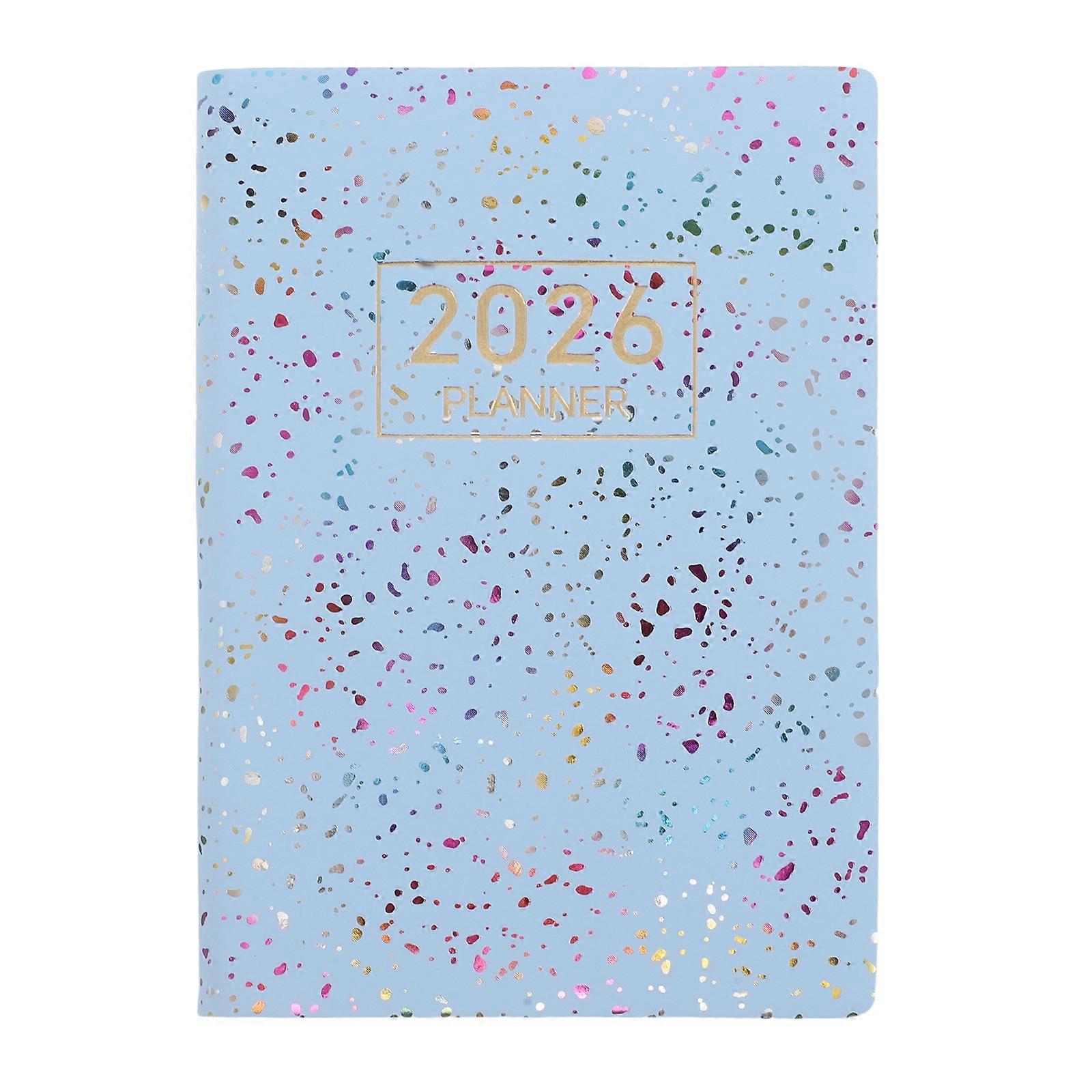 Small Calendar Planner Portable Notebook for Writing 2026 A7 Sky-Blue Cover