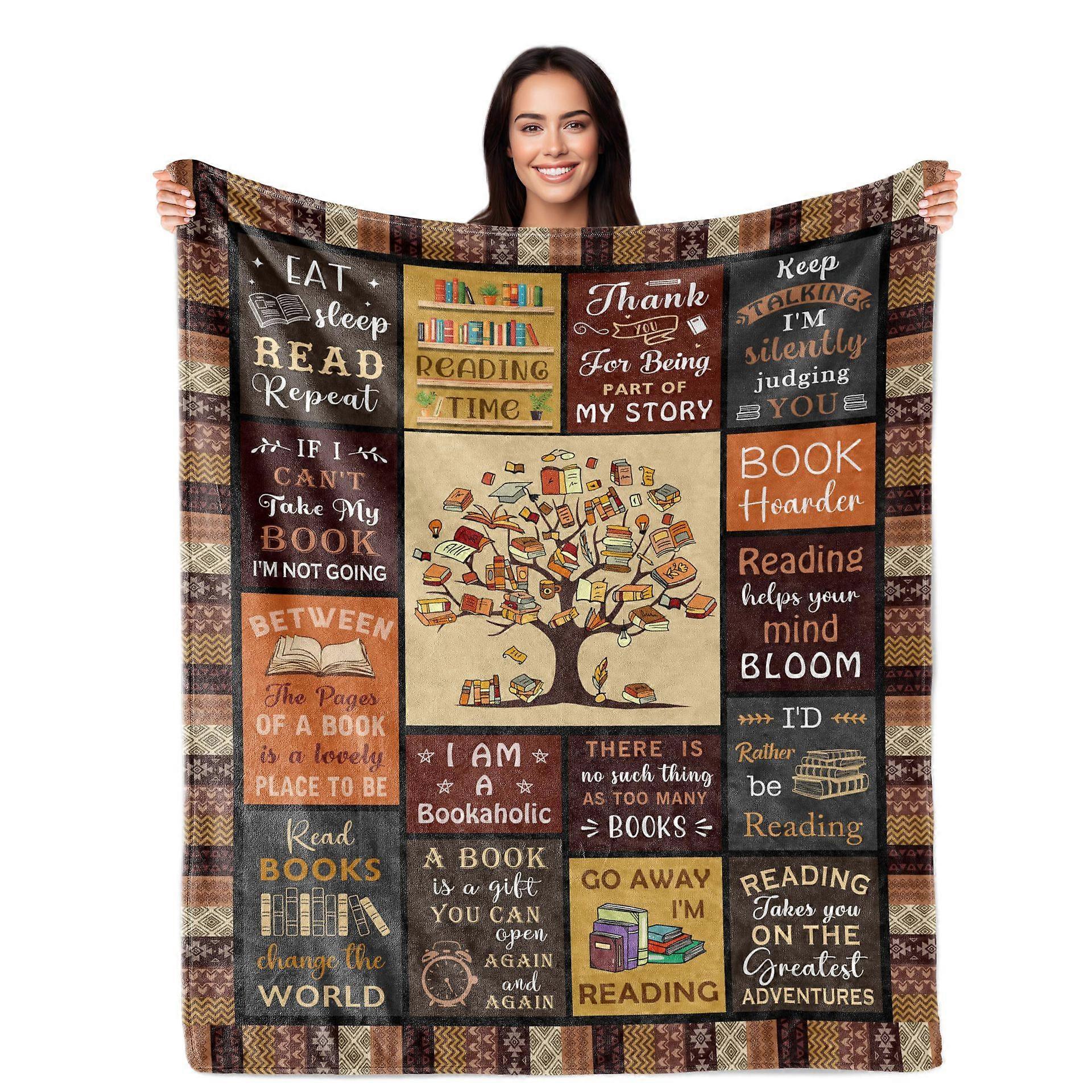 Book Lover's Gift Flannel Blanket(135x200cm)
