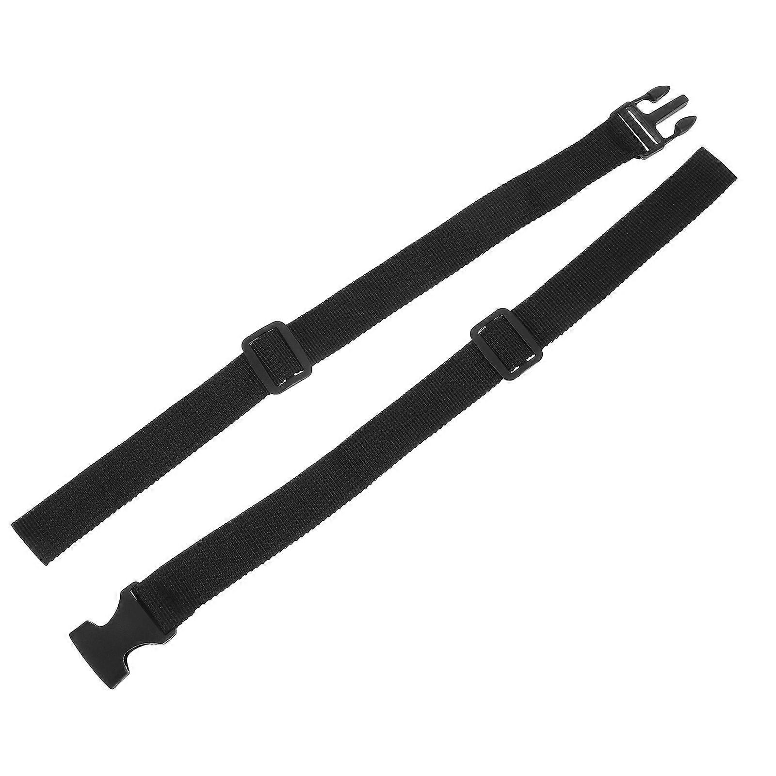 Black Adjustable Backpack Chest Strap with Buckle for Outdoor Use 2Pcs