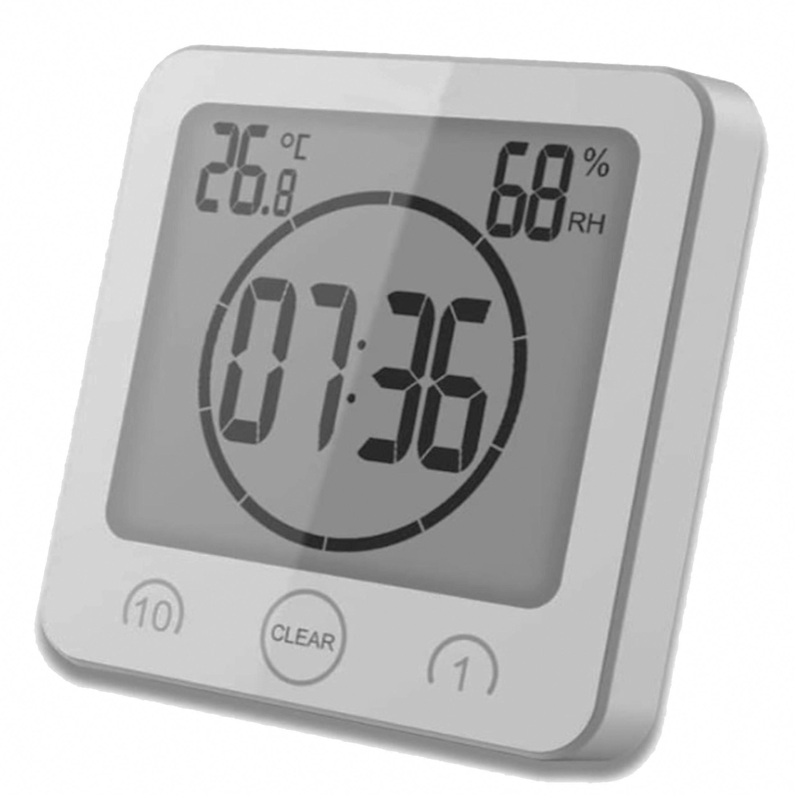 Waterproof Bathroom Clock with Suction Cup, Fast Installation