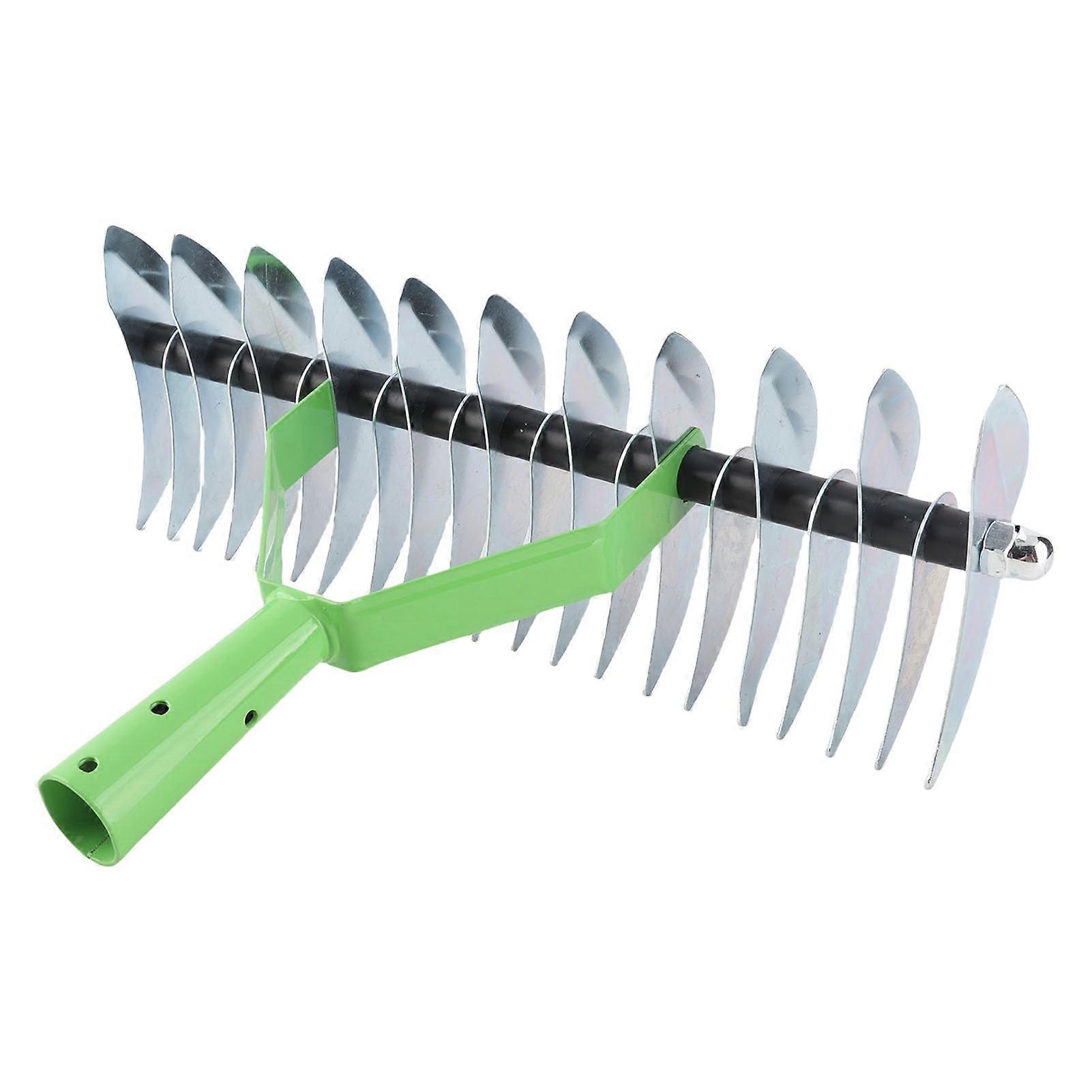 Lawn Dethatcher Rake Stainless Steel 3Section Heavy Duty Tool for Thatch Removal 134cm
