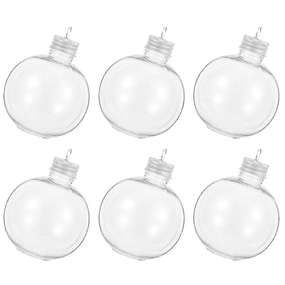 Mini Plastic Bottle With Cap Clear Bottles Party Hanging Decor Leak-proof 6Pcs