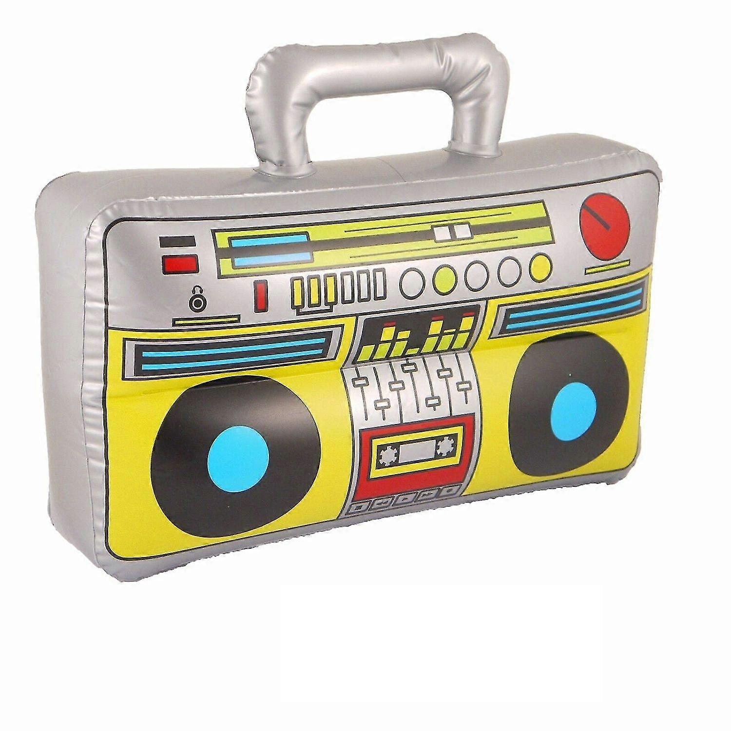 Inflatable Microphone and Boombox Set for 90s Theme Party Decorations