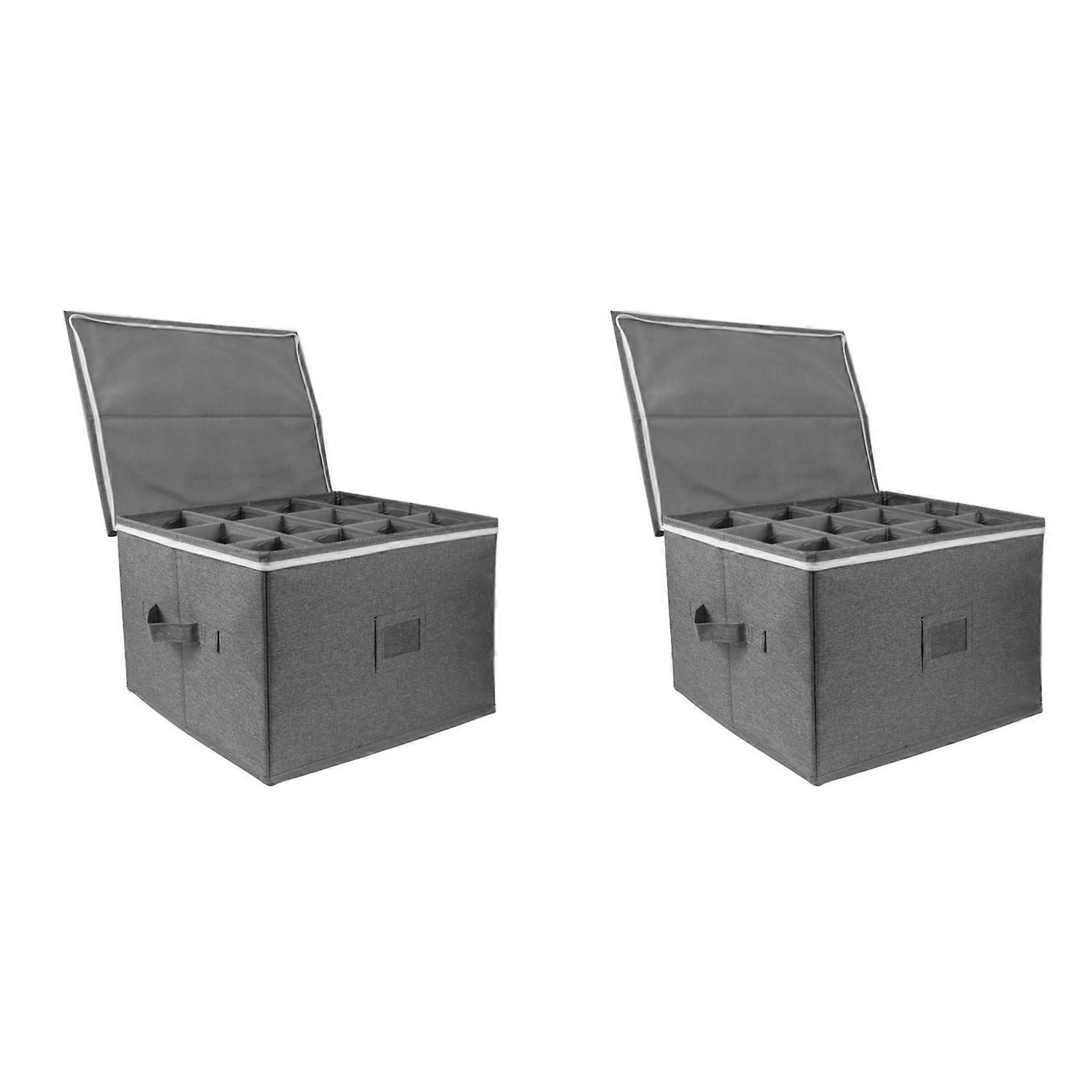 2X Wine Glass Storage Box Collapsible Goblet Storage Box