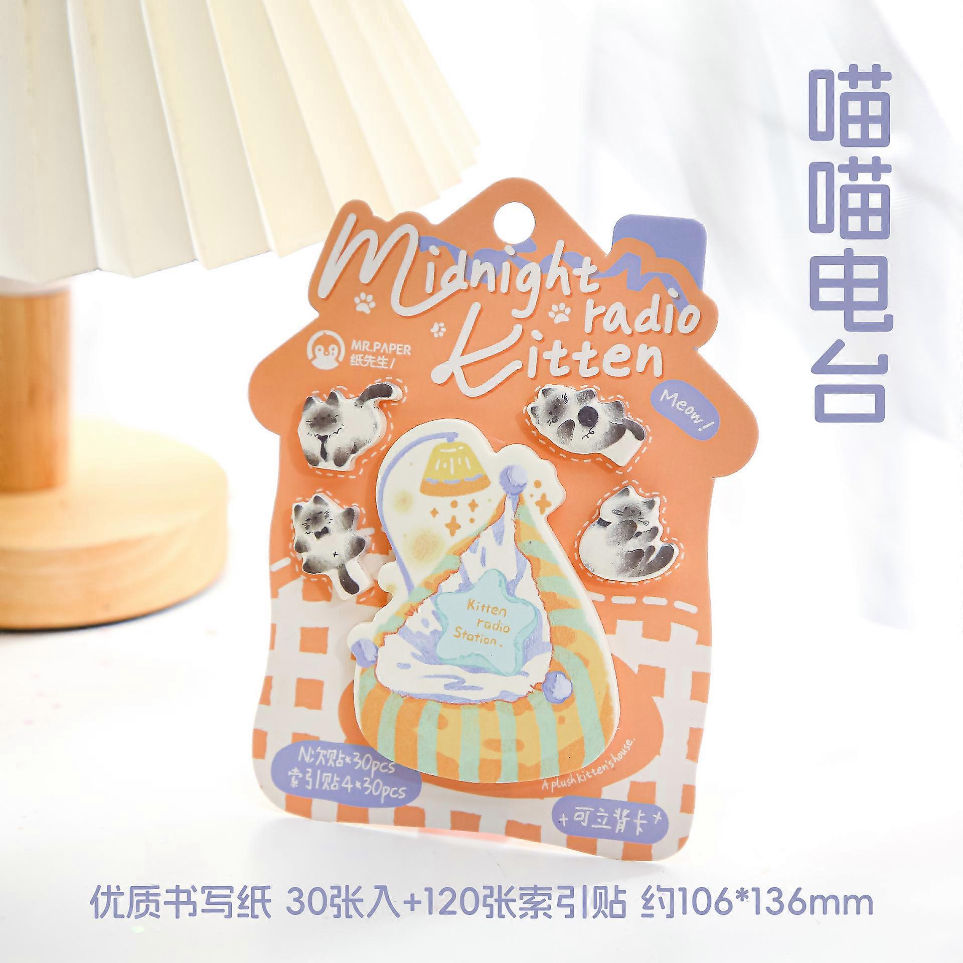 30sheets Combination Vertical Sticky Notes Cat House Creative Index Sticky Notes Cute Sticky Notes Paper