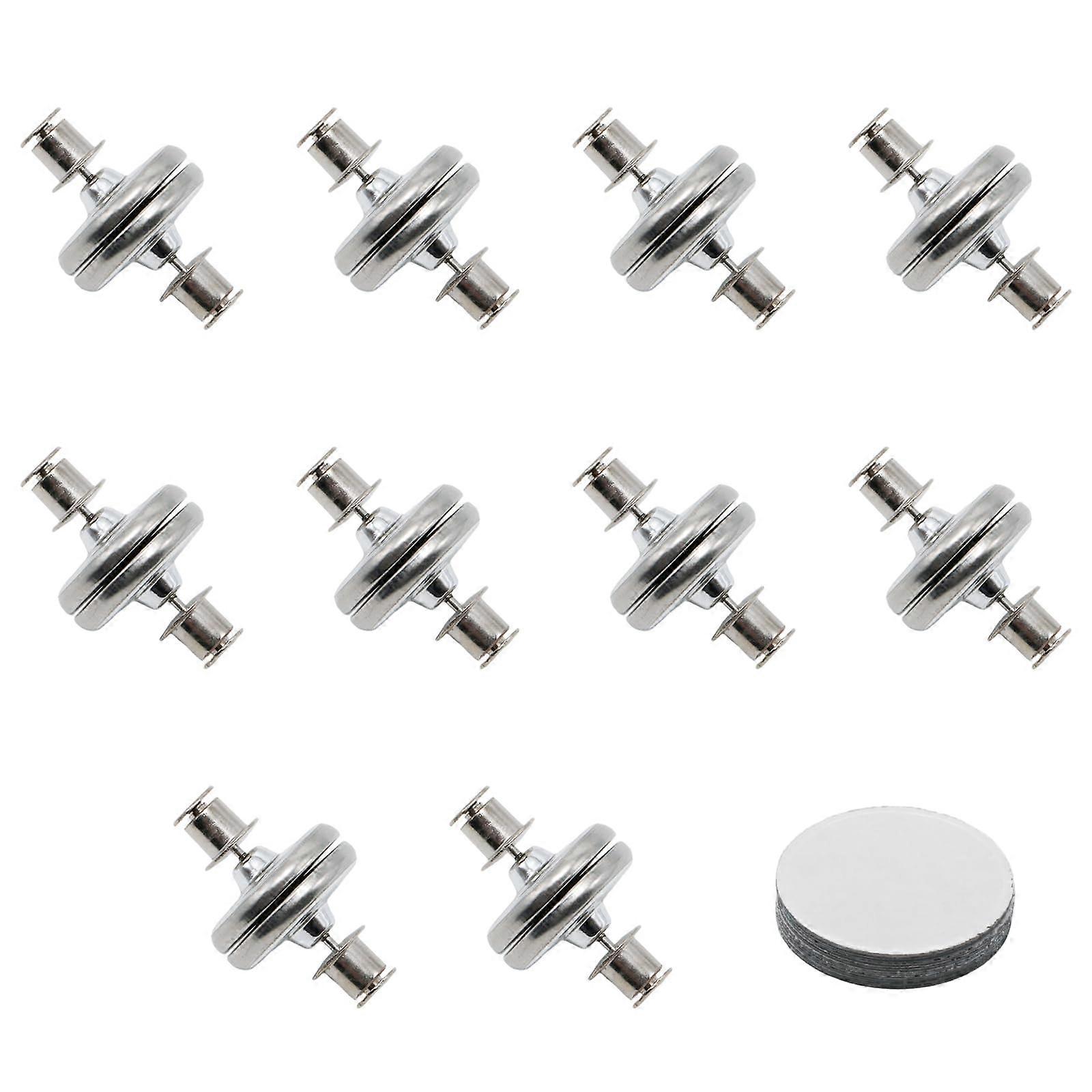 Magnetic Curtain Clips 10 Pack Heavy Duty Holders with Strong Magnets for Light Blocking Curtains