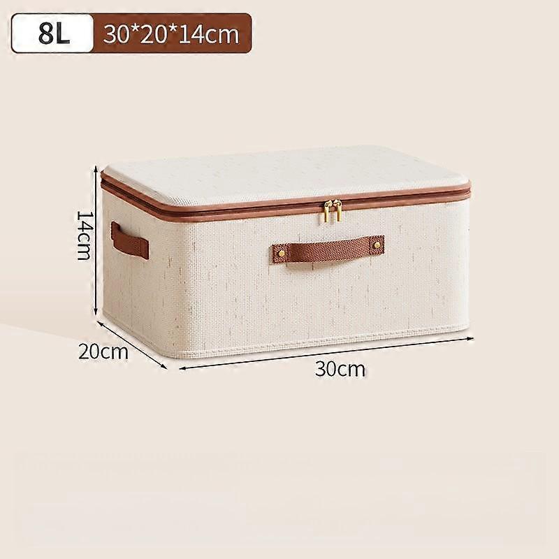 Large Foldable Storage Box with Dustproof Lid and Handles for Bedroom Use