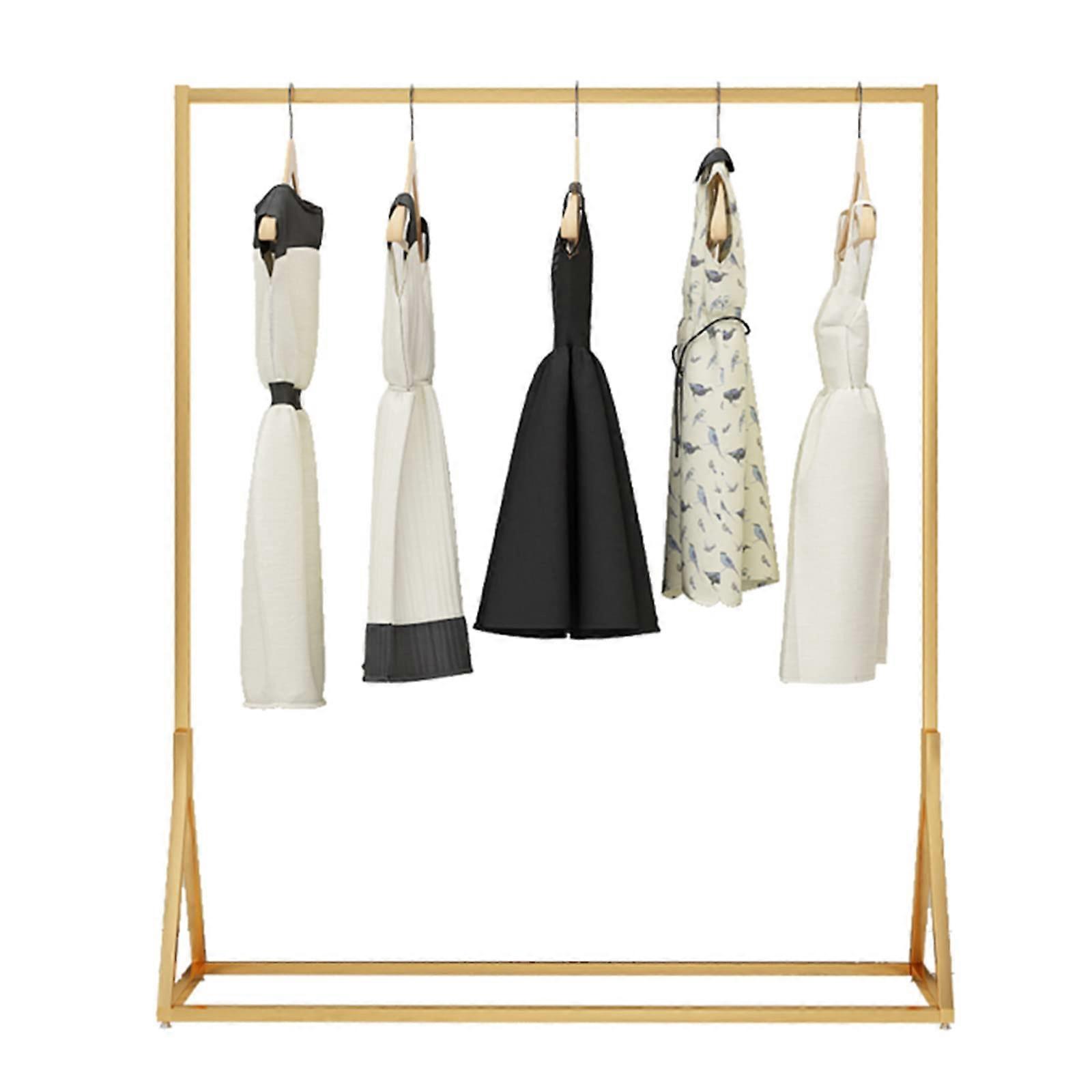 Heavy Duty Clothes Rack with Wheels, Metal Garment Rack for Small Spaces, SpaceSaving Design