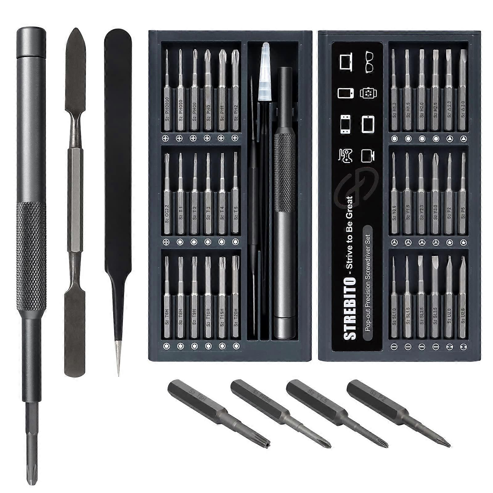 39 in 1 Precision Screwdriver Set for Electronics  with S2 Steel Long Bits and Magnetic Case