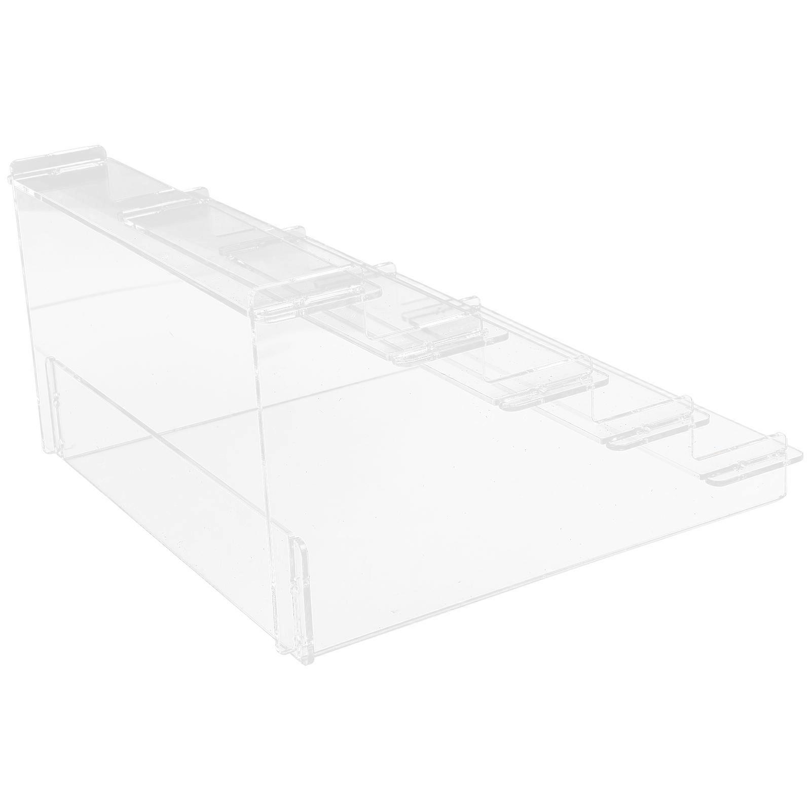Tiered Display Stand Acrylic Display Rack for Perfume Organizer 4Pcs