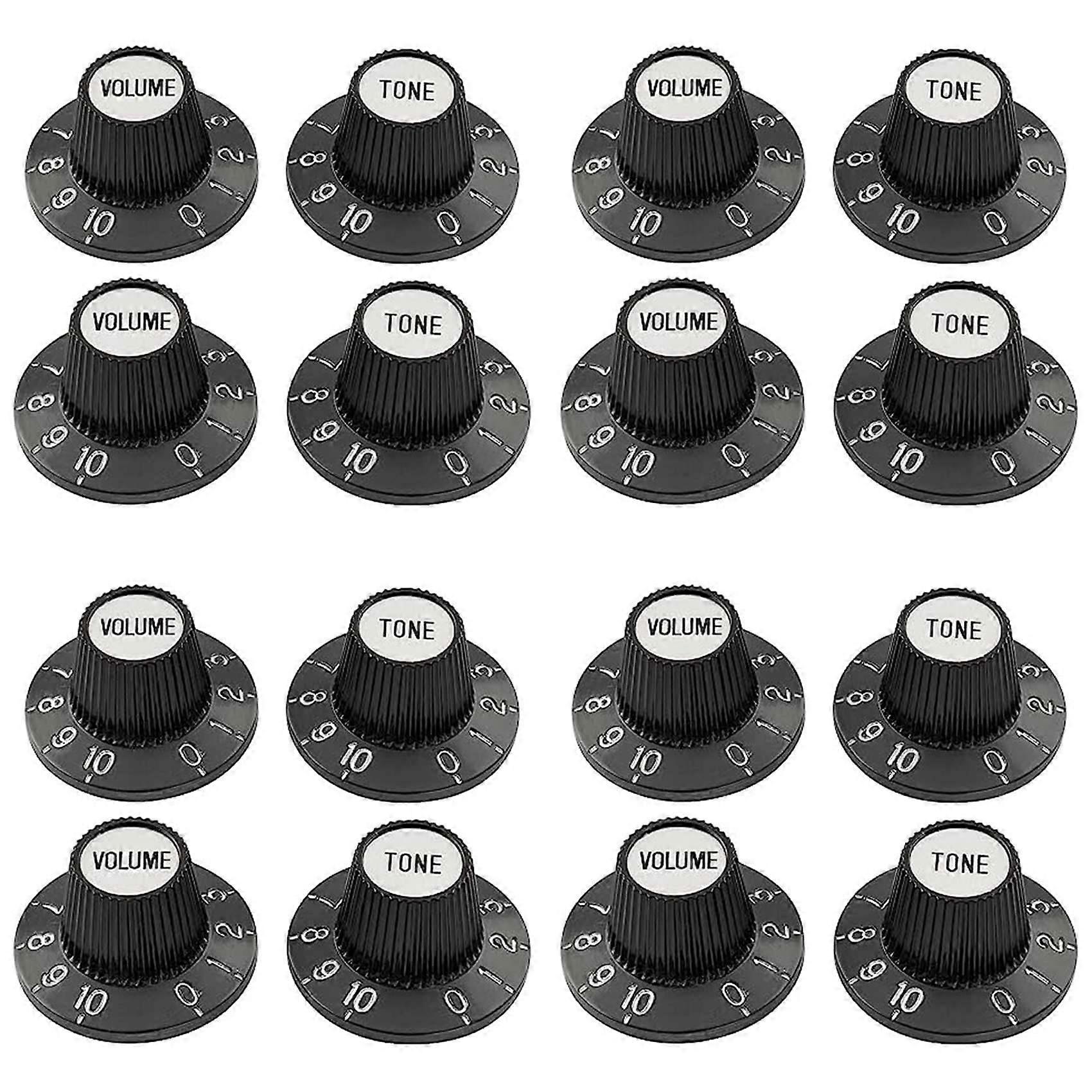 16X Witch Hat Knobs Top Hat Knobs Tone Volume Control Knobs for Electric Guitar Bass Amplifier Effect Pedal