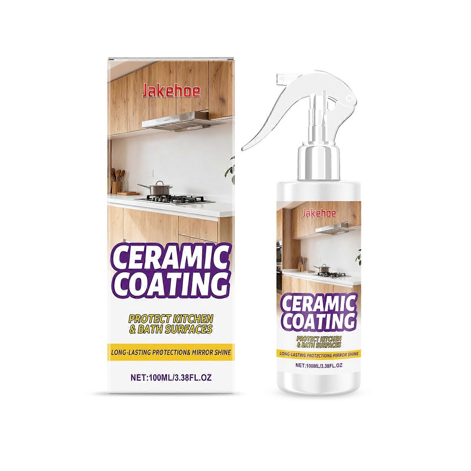 Spray de recubrimiento cerámico para electrodomésticos de cocina. Brillo duradero y multisuperficie.