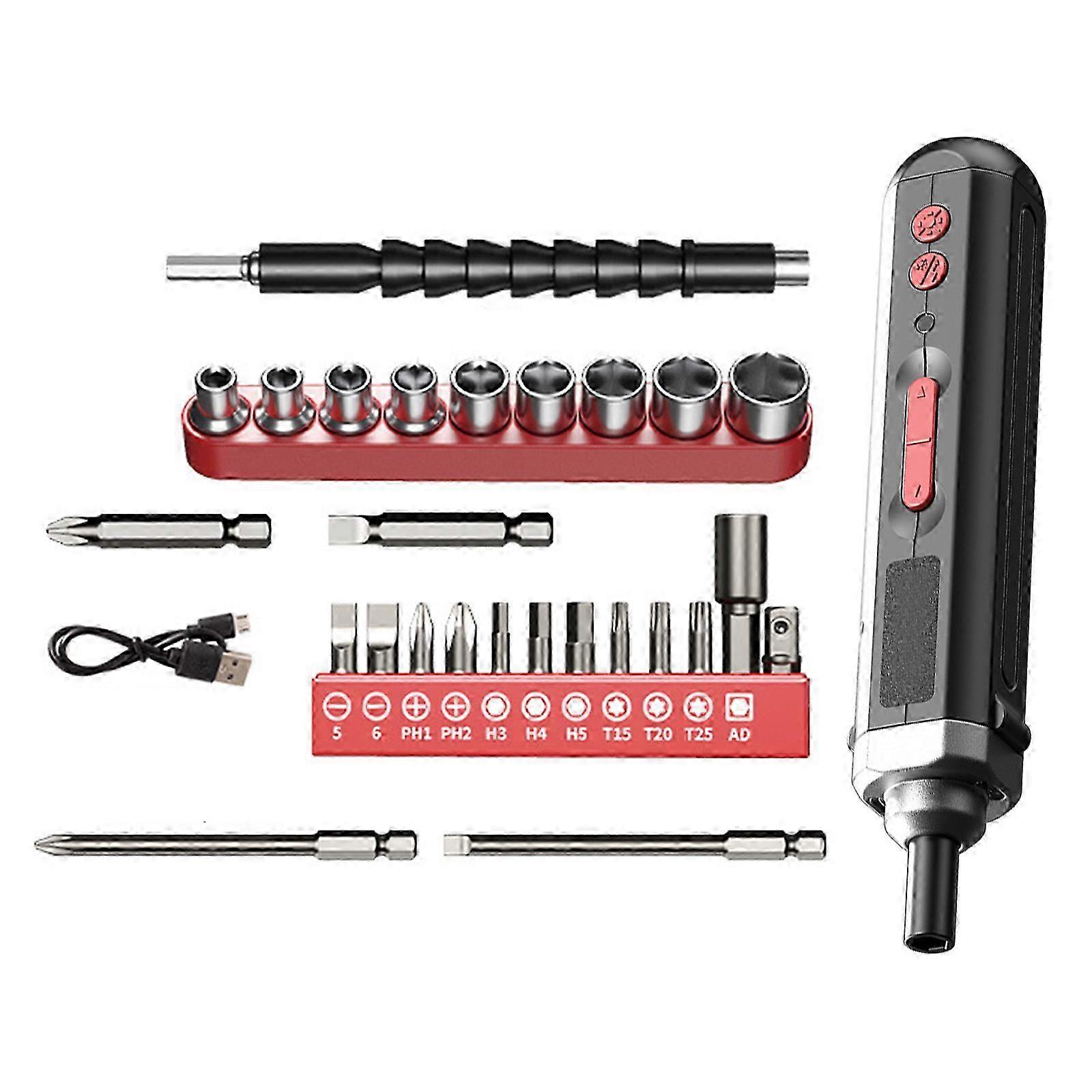 Rechargeable Drill Screwdriver Multi-Function Tool Set for Home 25-26
