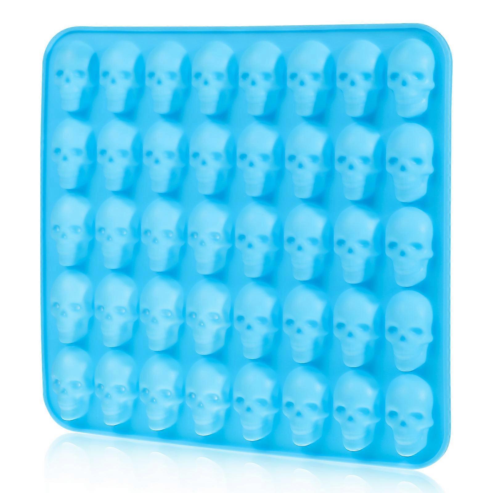 Silicone Cookie Mold Mini Skull Biscuit Mold for Baking Blue Color