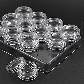 Aufbewahrungsbox für Nagelkunst-Edelsteine und Schmuck mit 12 Fächern, transparent, 3 ml Fassungsvermögen, 25-26