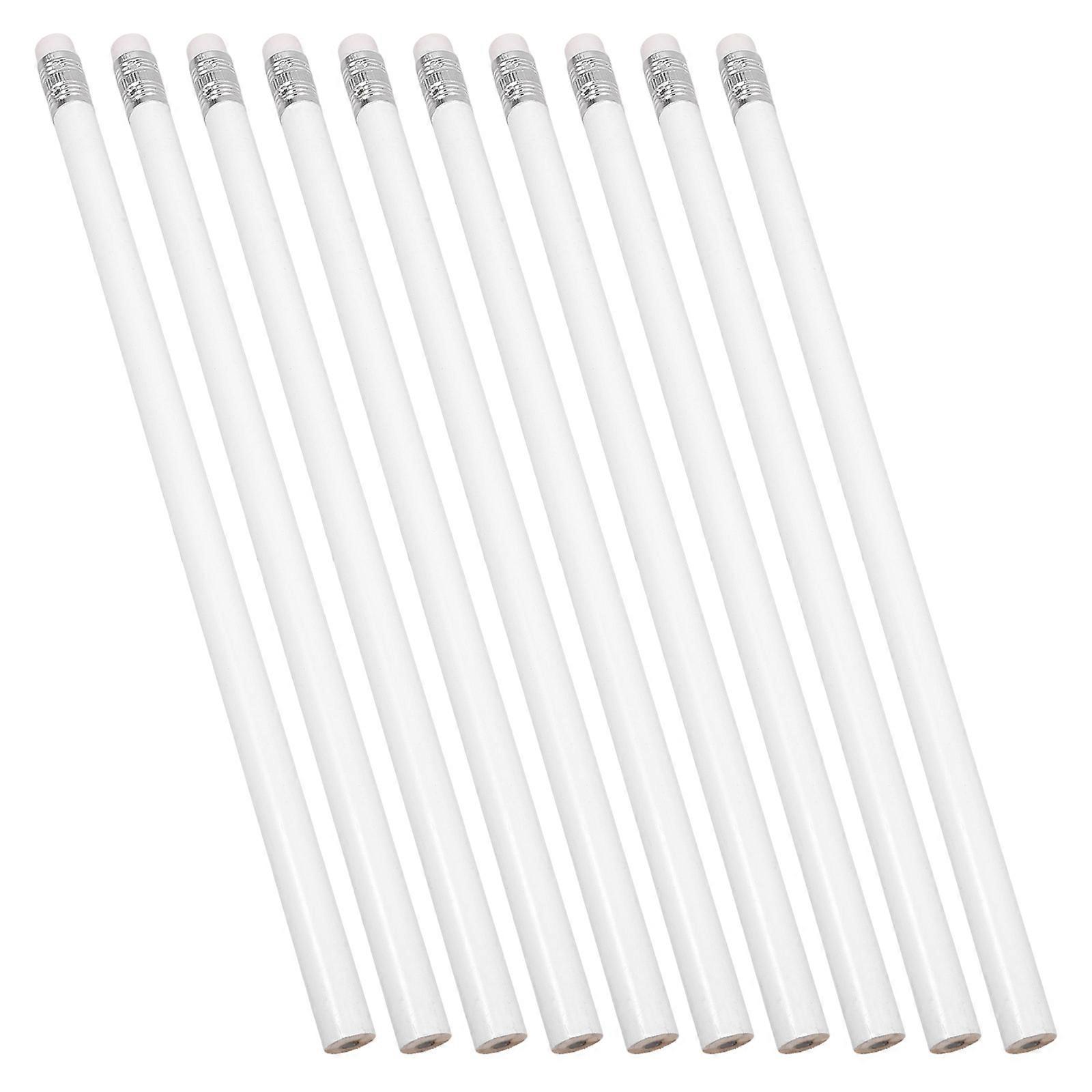 Carpenter Pencil Mechanical Construction Writing Tool 50Pcs White Wood Graphite