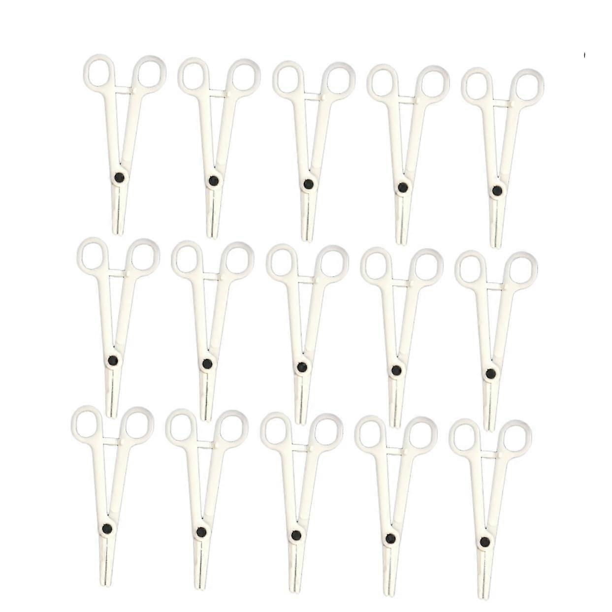 Disposable Piercing Pliers 15pcs Sterile Adjustable Body Piercing Clamps with Sealed Packaging