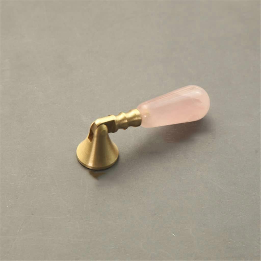 Crystal Cabinet Handles with Brass Base, Elegant Crystal Stone Knobs for Wardrobe Doors and Drawers