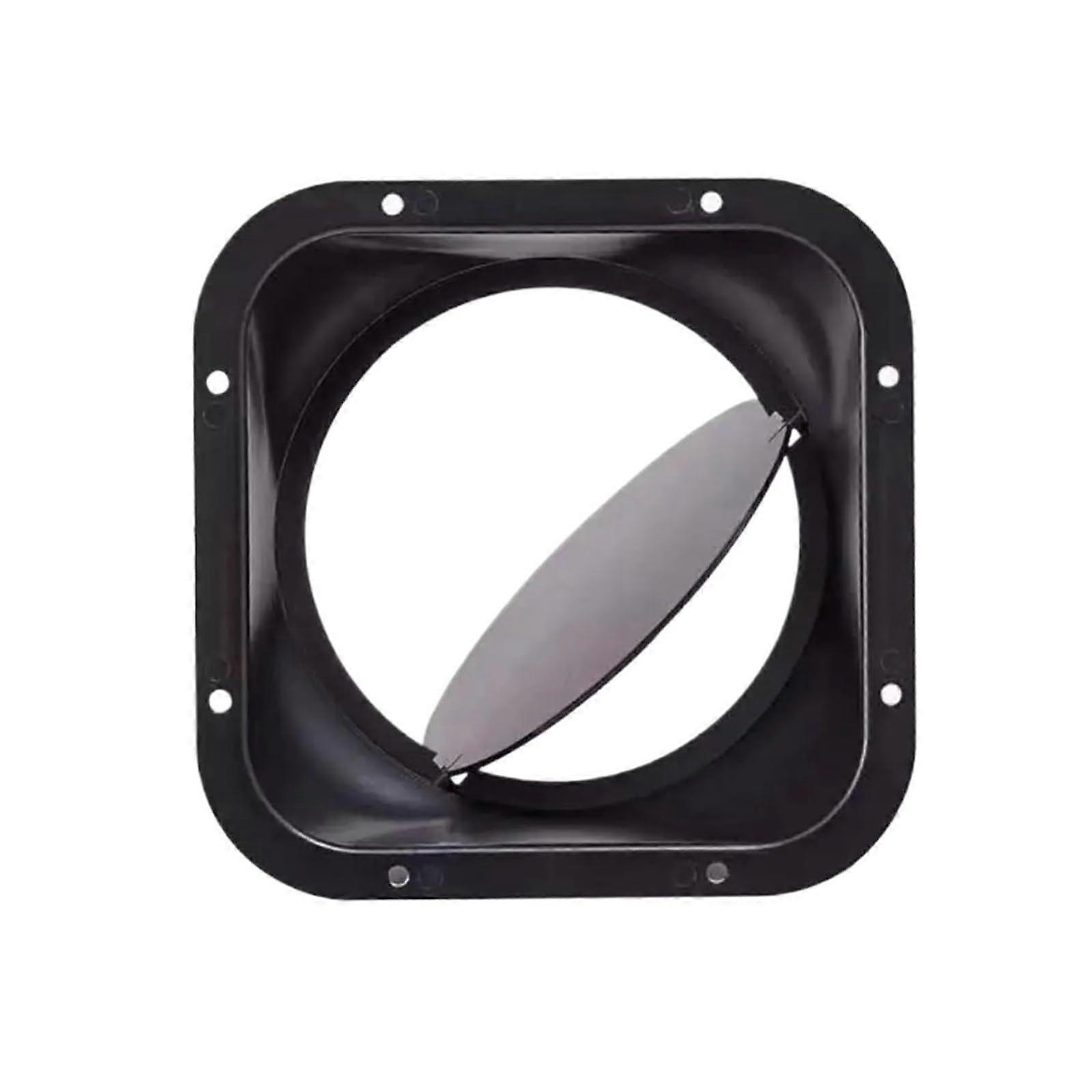 150mm ABS Ventilation Duct Check Valve Black Flange Backflow Prevention Noise Reduction