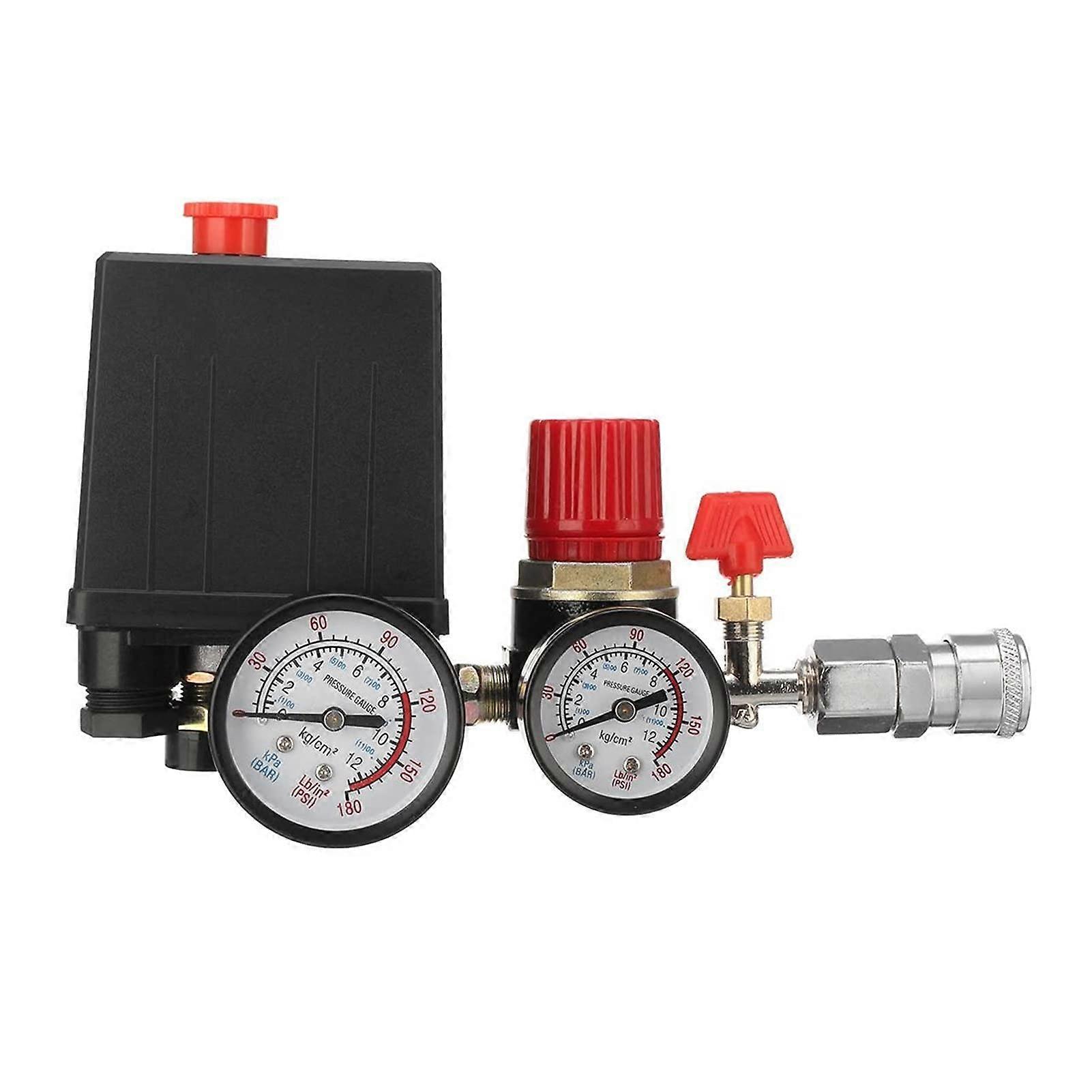 240V Air Compressor Pressure Switch 95125 PSI with Quick Connectors and Automatic Control Valve