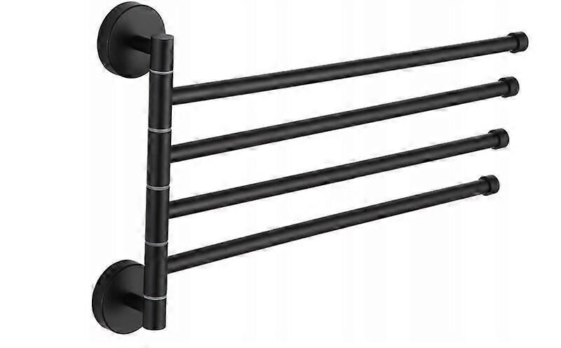 Towel Rack, Black Rustproof, 24.5cm High, Bathroom Accessory