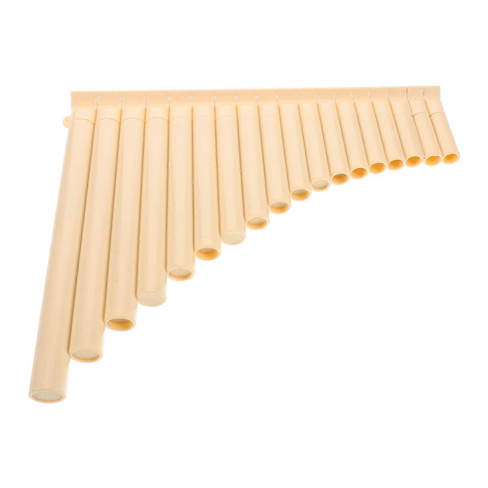 18 Pipe ABS Plastic Pan Flute for Beginners Easy Learning Lightweight Instrument with Bag