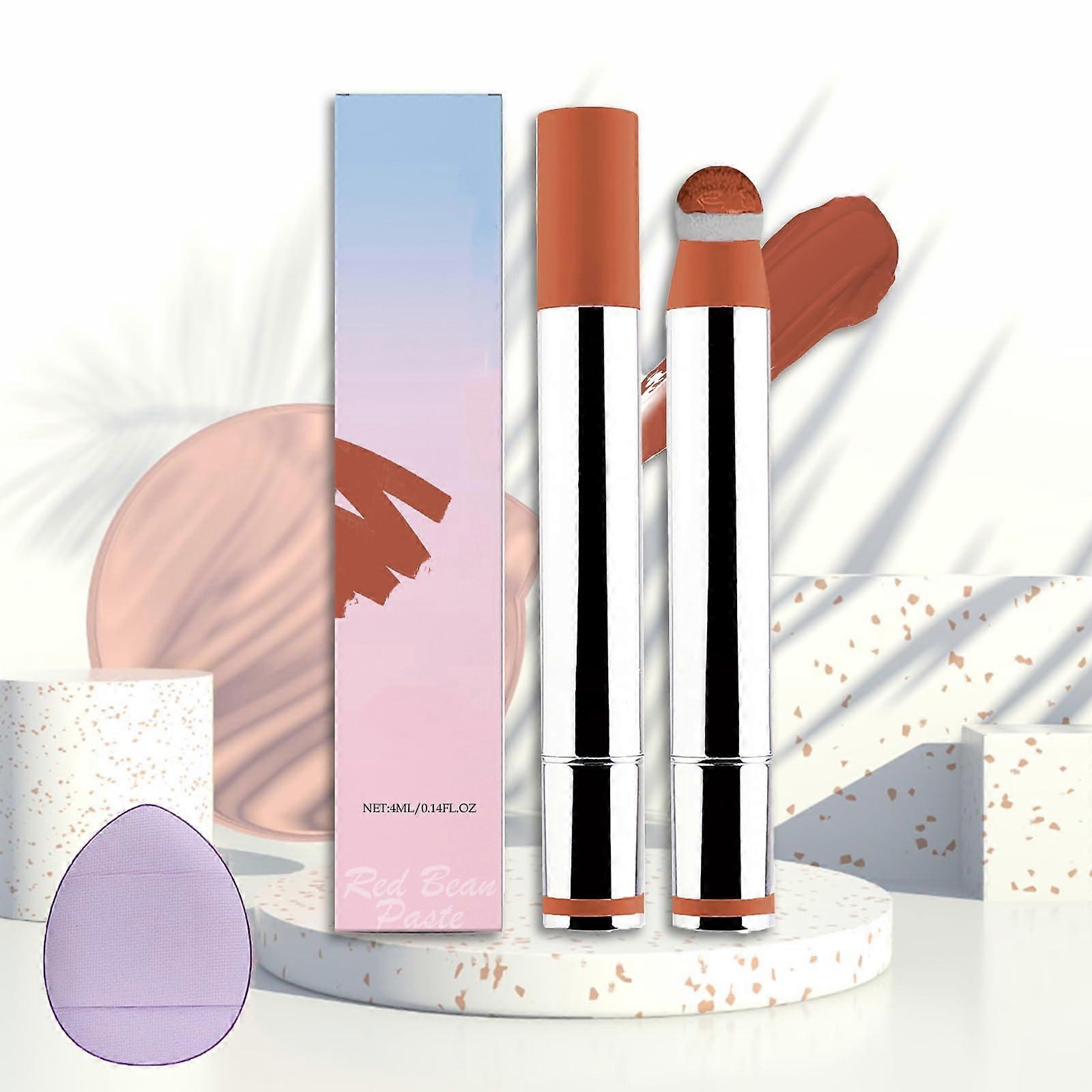 Long Lasting Liquid Blush with Precision Sponge Applicator, Hydrating Matte Cheek Tint (Bean Paste, 0.13)