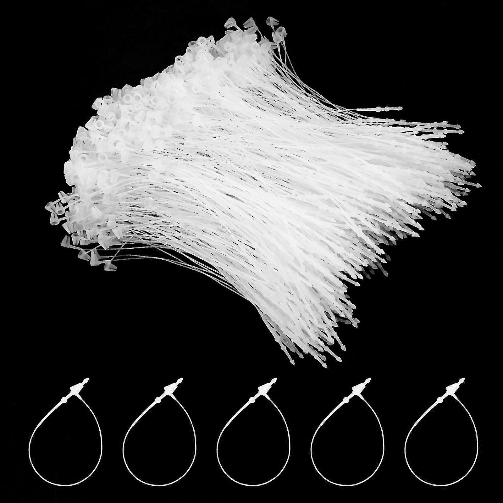 1000 Clear Plastic Security Tag Strings 10cm Self Locking Fasteners for Clothes Luggage Jewelry