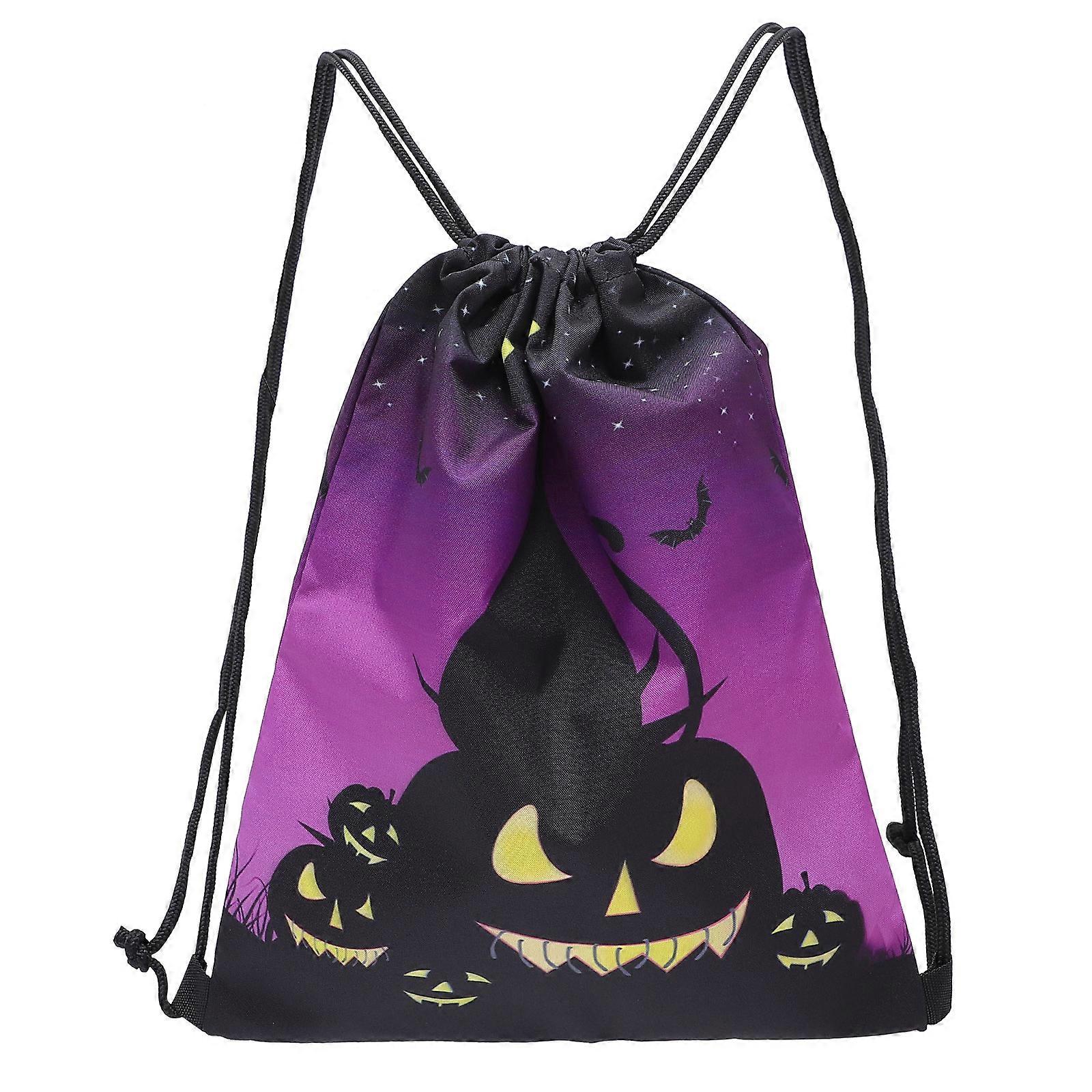 Halloween Drawstring Backpack Polyester Storage Bag for 1Pcs Halloween