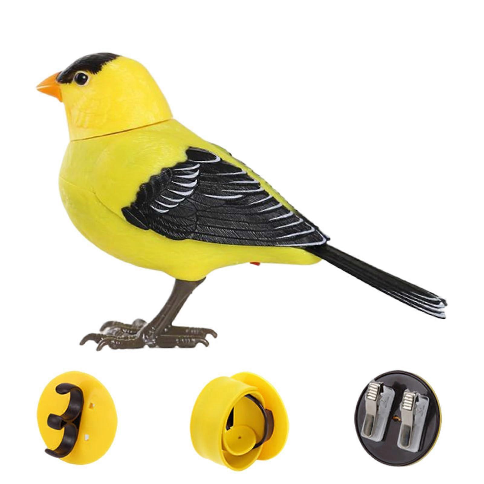 Interactive Talking Bird Toy with Realistic Motion, VoiceResponsive Chirping and Light Sensing Decor