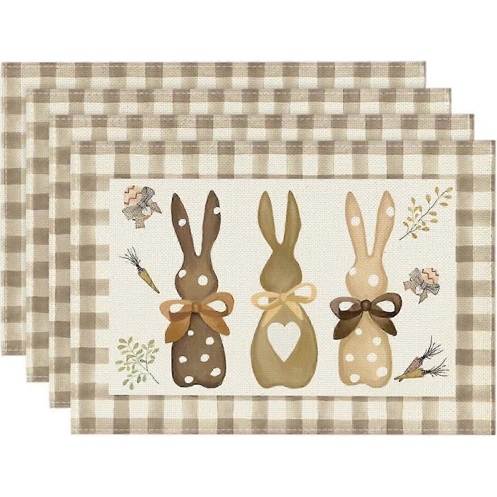 Easter Decor Easter 2024 Vintage Happy Easter Placemats Spring Easter Place Mats ting