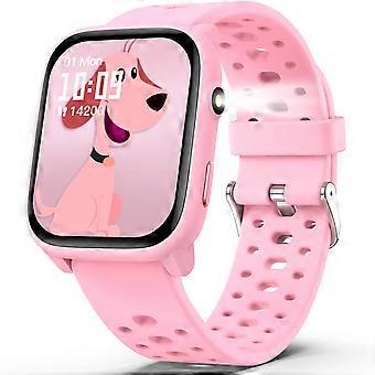Kids Smart Watch 1.85 Inch Pink – Fitness Tracker for Kids with Heart Rate, Sleep Tracking, 100 Sports and Games