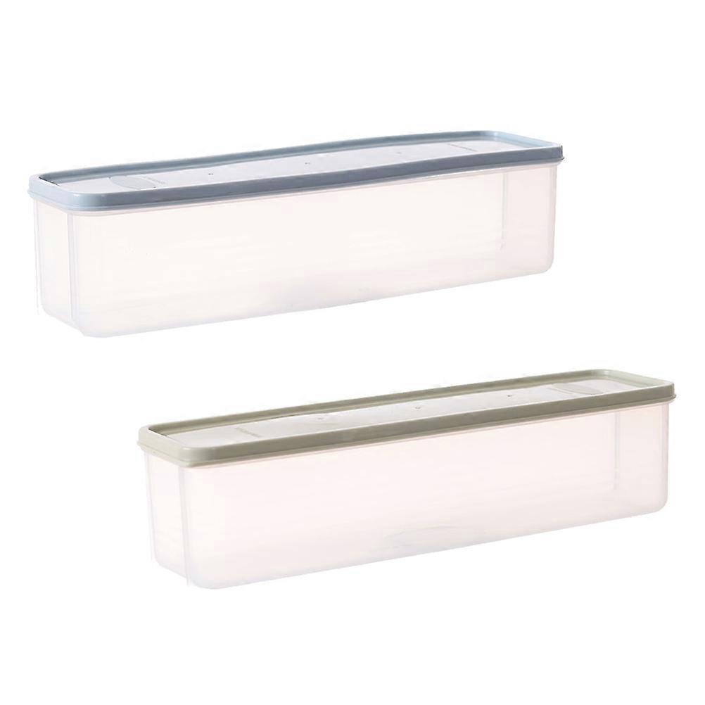 Noodle Plastic Crisper Storage Box for Storage Use 2Pcs Kitchen Container