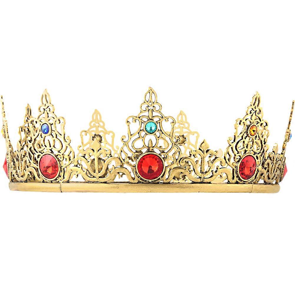 Red Crown for Men Decorative Birthday Crown Performance Accessory