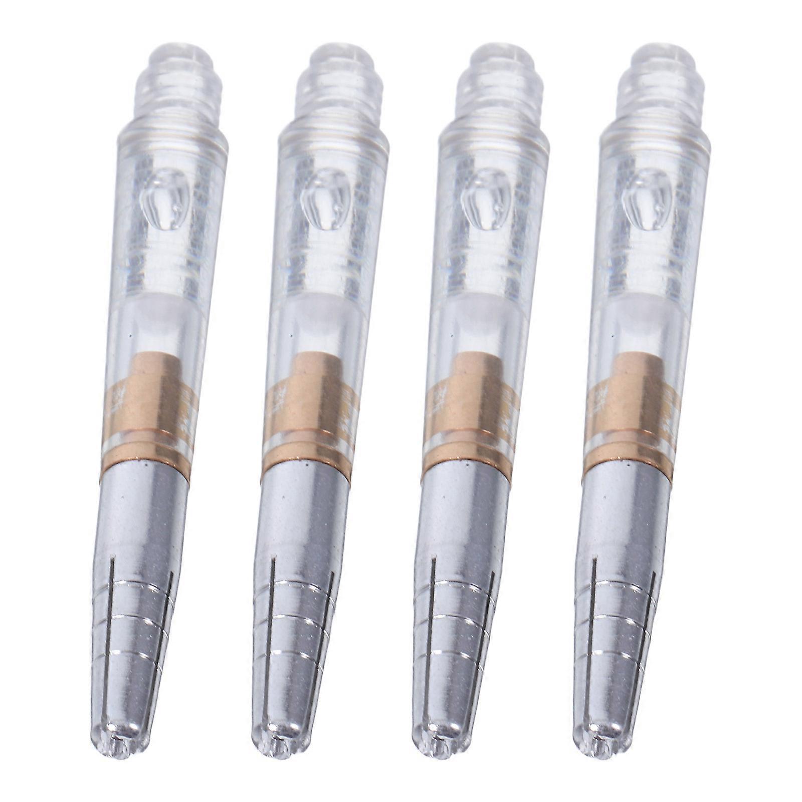 Transparent Rotating Dart Shafts for Thread Soft Tip 4Pcs Durable Plastic
