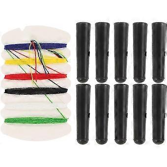 Regenschirm Tails für Regenschirm Teile Schwarz 2,7x0,7cm Runde Form 10Pcs