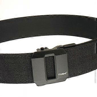 Belt Hard Tactical compatible with Men Metal Automatic Buckle Gun 1100D Nylon Military Outdoor Sports Girdle Male