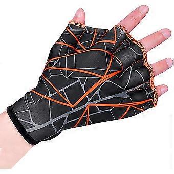 Nylon Schwimmhandschuhe Wasserschwimmen Schwimmhandschuhe Wassertraining Handweben Klein