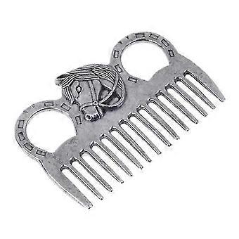 4xStal nierdzewna polerowana Horse Pony Grooming Comb Tool Currycomb Accessory