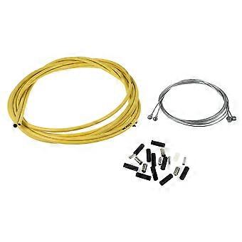 Jeu de câbles et de gaines de frein universels pour vélo (jaune)