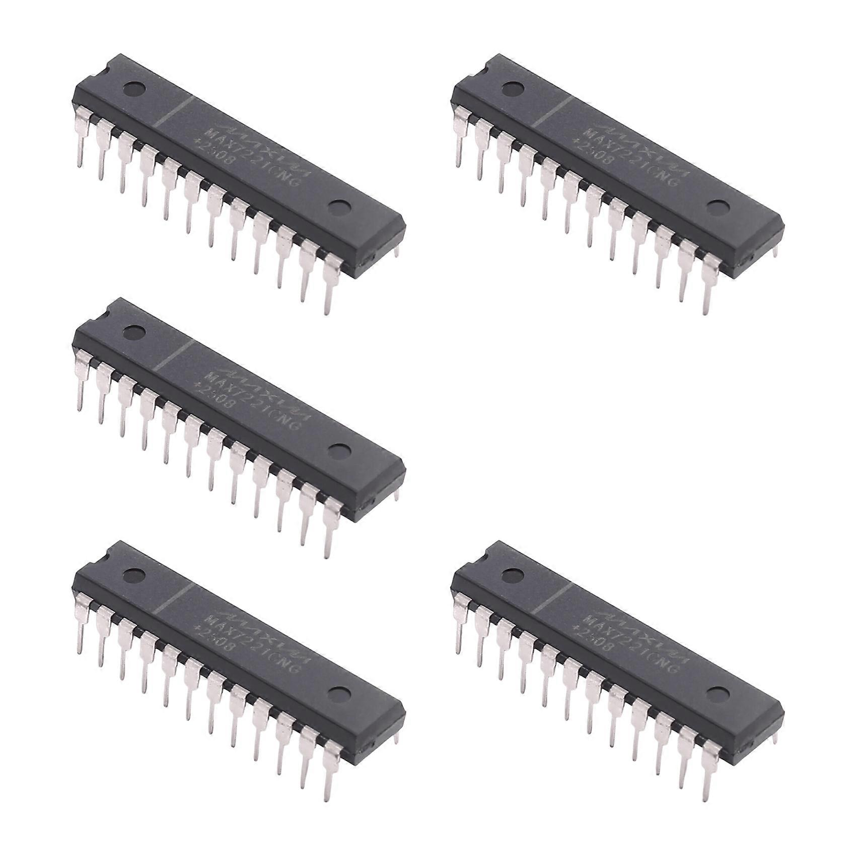 LED Display Driver IC 5PCS Set, MAX7221CNG MAX7221ENG DIP24 Inline Segment & Dot Matrix Control Chipset Module